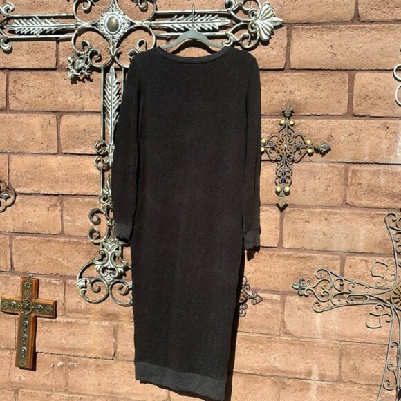 ATM Anthony Thomas Malillo Sweatshirt Dress Maxi Gray Size Small Long Sleeve - Picture 6 of 11